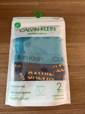 NWT Calvin Klein Boys 2-Pack Boxer Briefs size XS/S 4-5